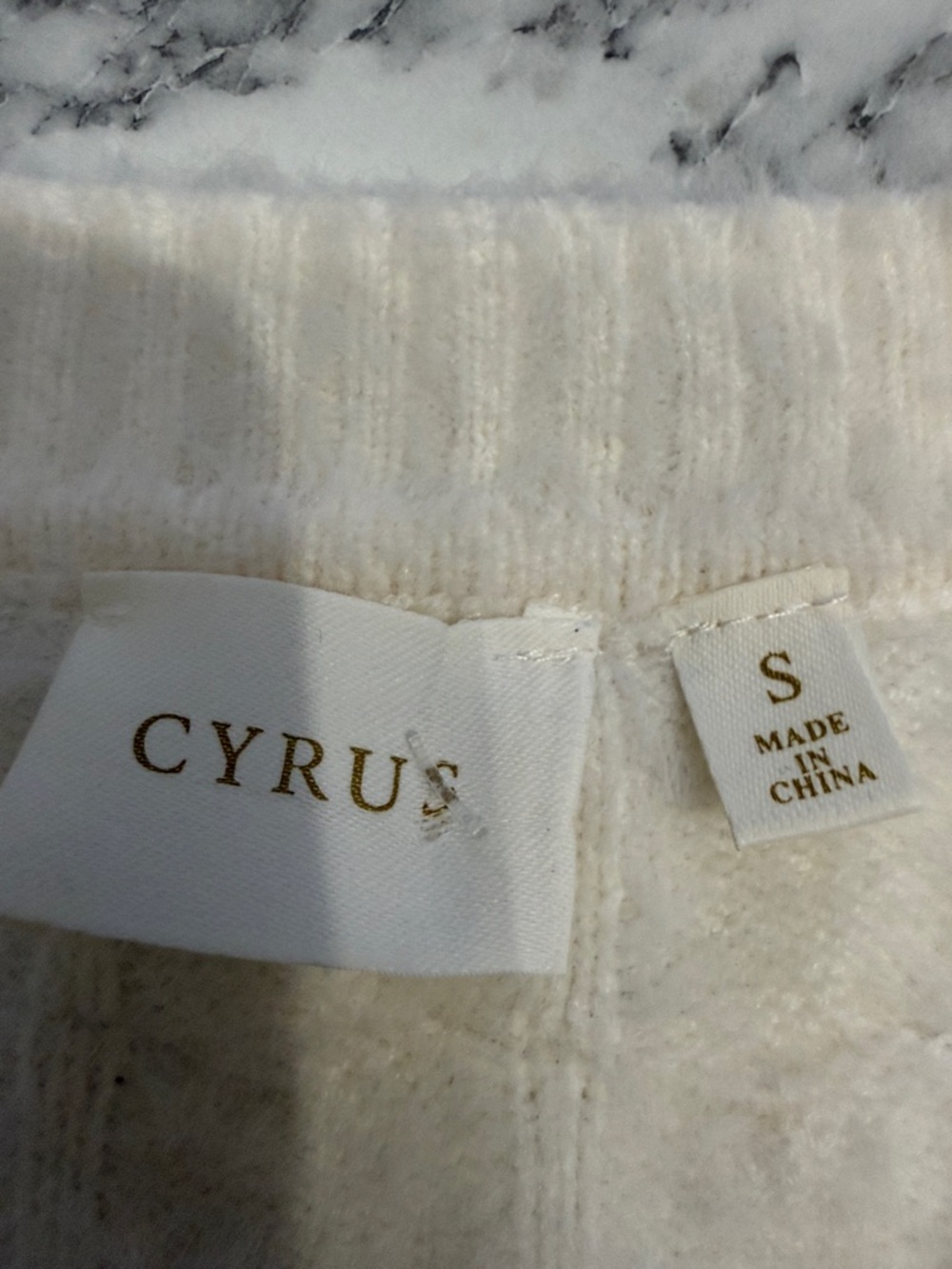 Cyrus Ivory Cable-Knit Cardigan with Gold Buttons - Picture 2 of 7